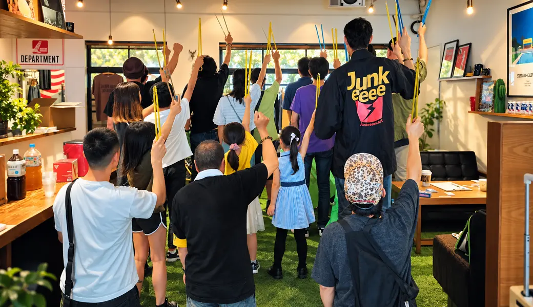 WORLD CLEANUP DAY 2026のあいレンジャーゴミ拾い